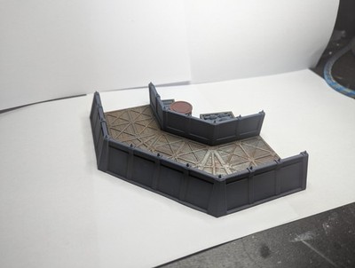 Modular Graben lang 90 Grimdark Wargaming SciFi Gelände 28mm Sca