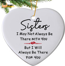Sister Christmas Ornament 2025, Sister Gifts for Xmas, White Personalized Siste