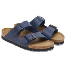 Birkenstock Arizona Birko-Flor Blue Sandals Soft Footbed Unisex Shoes Size37-45