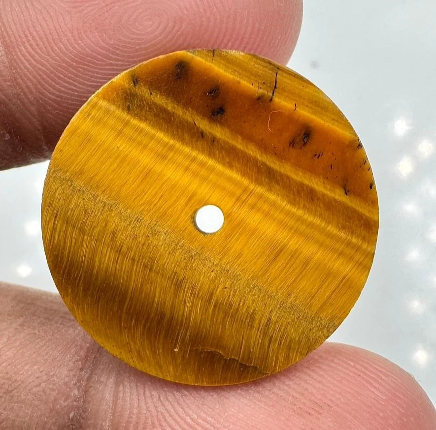 watch face nh35 Movement Tiger's Eye Watch Dial 24.5 mm Gemstone Round GMC 575