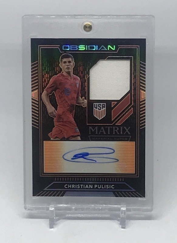 2019-20 Panini Obsidian Christian Pulisic #8 Match Worn Auto 4/15 USA