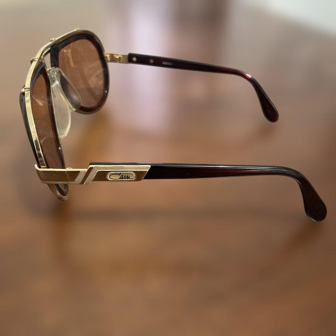 Cazal Legends 642/7 624 Aviator Sunglasses Brown Gold Frame