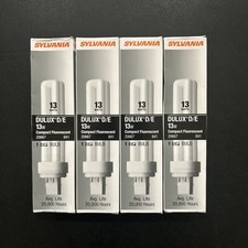 4-Pack Sylvania CF13DD/E/841/ECO Fluorescent 13W Light Bulb 4100K 4-Pin G24q1