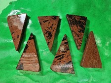 Lot of 6 Mahogany Obsidian Arrowhead Flint Knapping Preforms