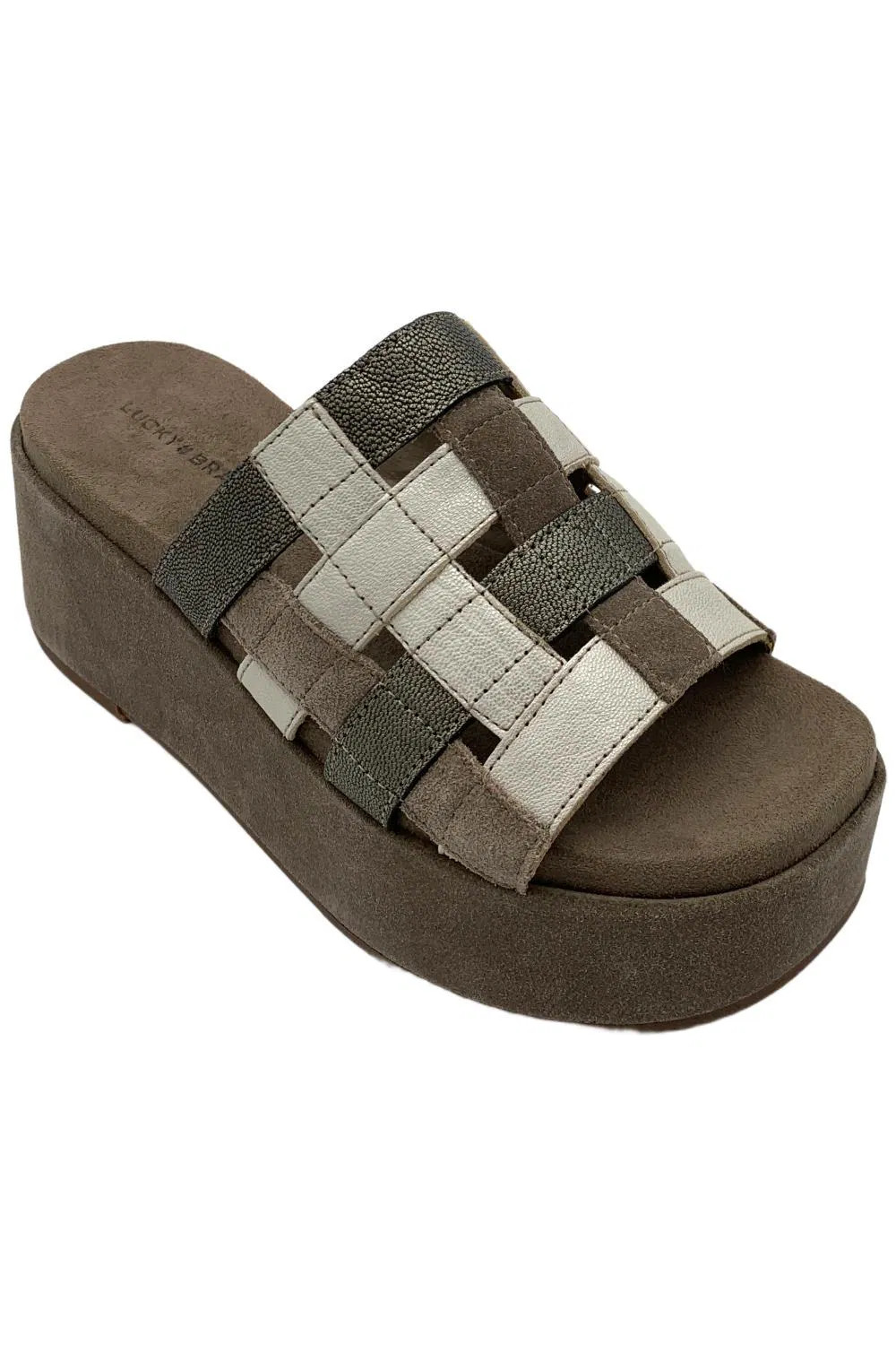 Lucky Brand Womens Ulrich Slip-On Platform Sandals DesertTaupeCream 8790₽