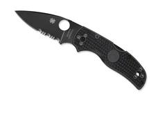 Spyderco Native 5 Folding Knife 3" S30V Black Combo Blade, Black FRN Handles