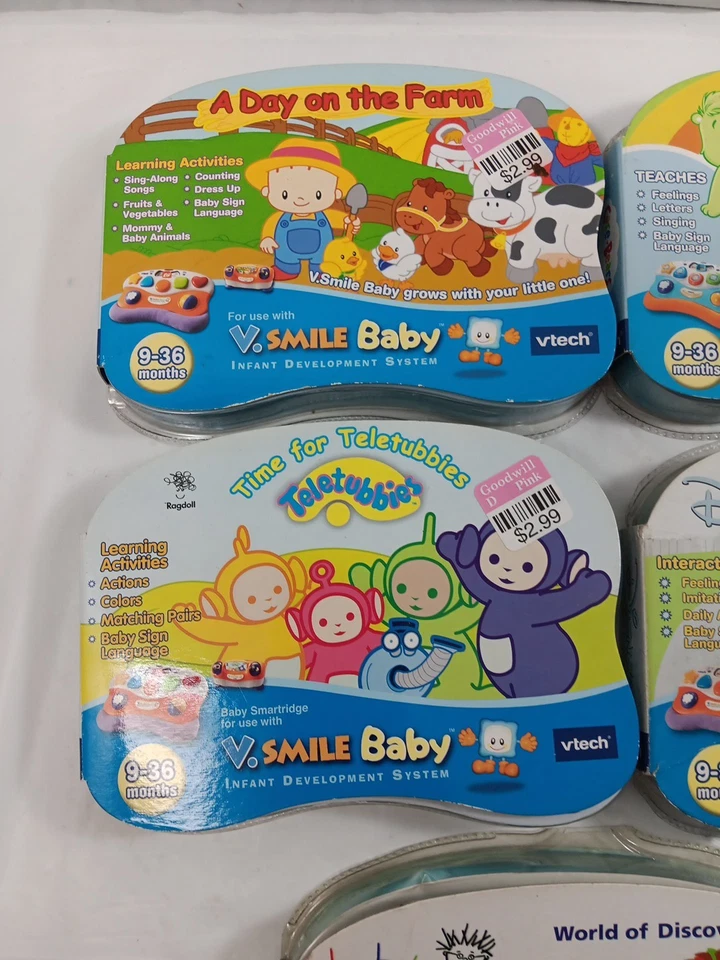 Lot Of 5 New Sealed V Smile Baby V tech Baby Einstein Disney Care Bears  - Image 2 of 4