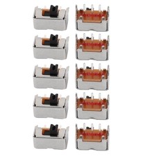 10Pcs 2 Position 3P SPDT Micro Slide Switch Latching Toy Switch 8mmx4mmx4mm