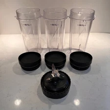 Ninja Blender Cups Nutri Ninja BL773CO 30- 3 Cups 3 Sipping Lids + Blender Blade