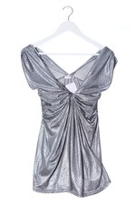 ORSAY Haut à volants Dames Top T EU 38 argenté-noir élégant