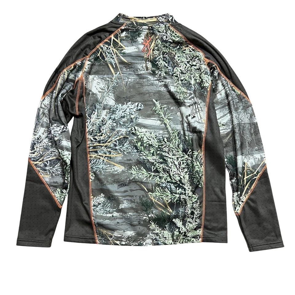 Browning Hells Canyon Base Layer Midweight BL Mock Top Size Medium NWT Camo - Image 2 of 4