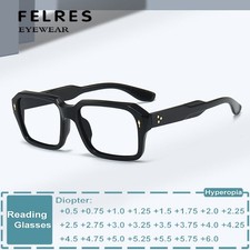 Unisex Square Anti Blue Light Reading Glasses Fashion Simple Presbyopic Readers