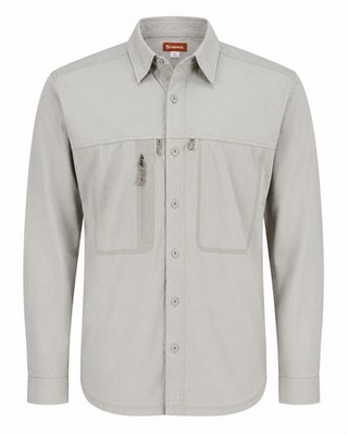Simms beige Utility Angelshirt Größe L Outdoor Angeln 26'' P2P