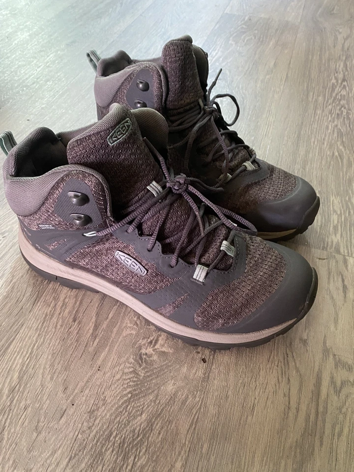 Keen TERRADORA II Women’s Size 6.5 Mid Hiking Boots Gray Waterproof Trail Shoes - Image 2 of 4