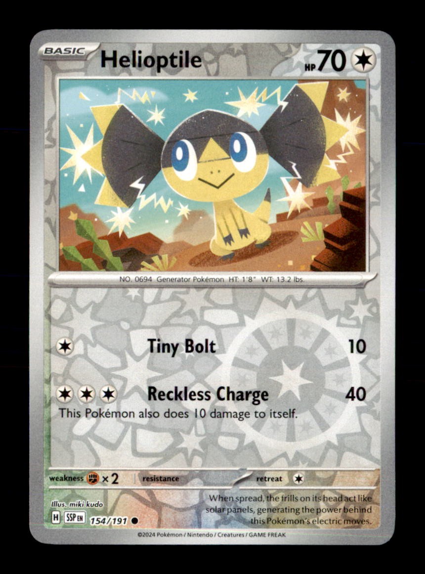 Helioptile 154/191 Common Surging Sparks Pokemon Reverse Holo Near Mint