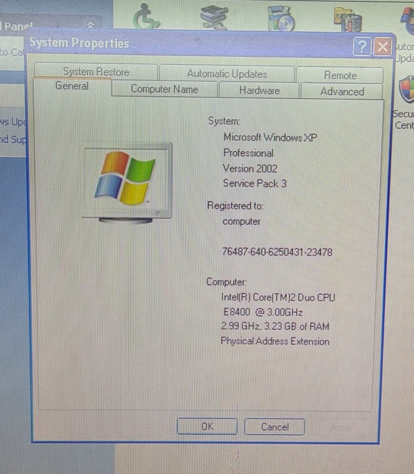 Windows XP Retro PC Gaming Dell Core 2 Duo 3.00 Ghz 4GB 320GB Floppy DVD drive - Image 2 of 4