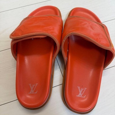 Louis Vuitton Miami Line Pantolette Sandalen Orange US 10 EU 43 Monogram LV...