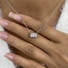 1.5ct Radiant Pendant Necklace White Gold 14K Labcreated Diamond F/VS — photo 6