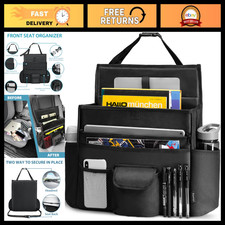 Car Front Seat Organizer Back Seat Storage - Adjustable Straps for Trucks, Del