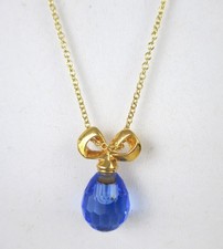 Elizabeth Taylor Diamonds & Sapphires Swarovski Crystal Perfume Bottle Necklace