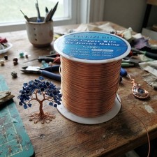 203ft 24 Gauge Copper Wire for Jewelry Making, Pure Dead Soft Bare Copper Wire