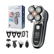 Head Shavers for Bald Men, 6-in-1 Electric Razor, IPX6 Waterproof S... Fast Ship