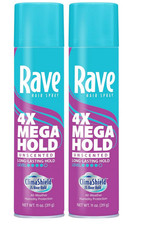 rave 4X Mega Unscented Aerosol Hairspray 11 oz Pack of 2 