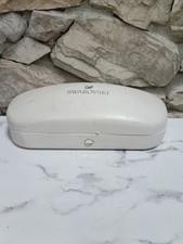 Swarovski White Eyeglass/Sunglasses Hard Shell Case Crystal Accent