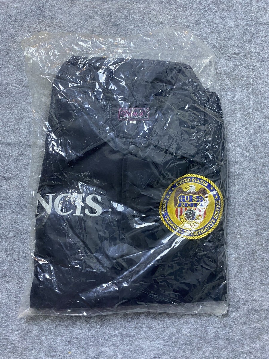 NCIS ブラックナイロンジャケット Vintage NCIS Jacket Mens Medium Black Windbreaker US Special Agent