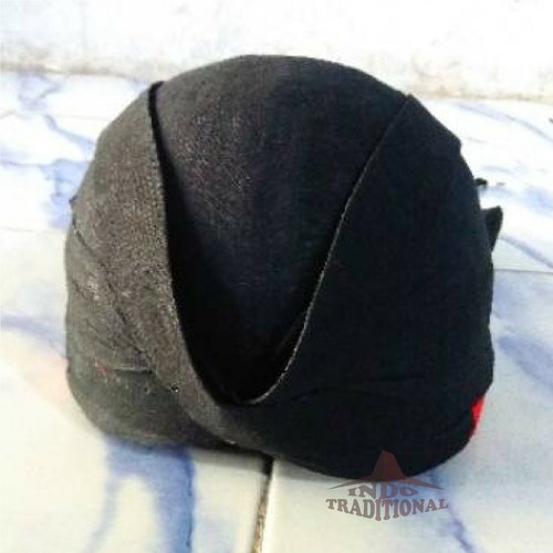 Sombrero Javanés Blangkon Sliwir Plegable Mocha Wulung Java Tocado Tradicional - Imagen 3 de 5