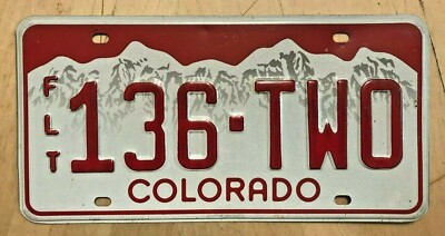 COLORADO FLEET RENTAL AUTO LICENSE PLATE 