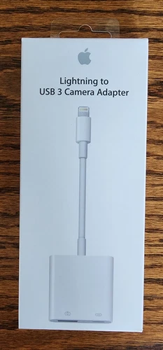 Genuine OEM Apple Lightning to USB 3 Camera Adapter A1619 ‎MK0W2AM/A