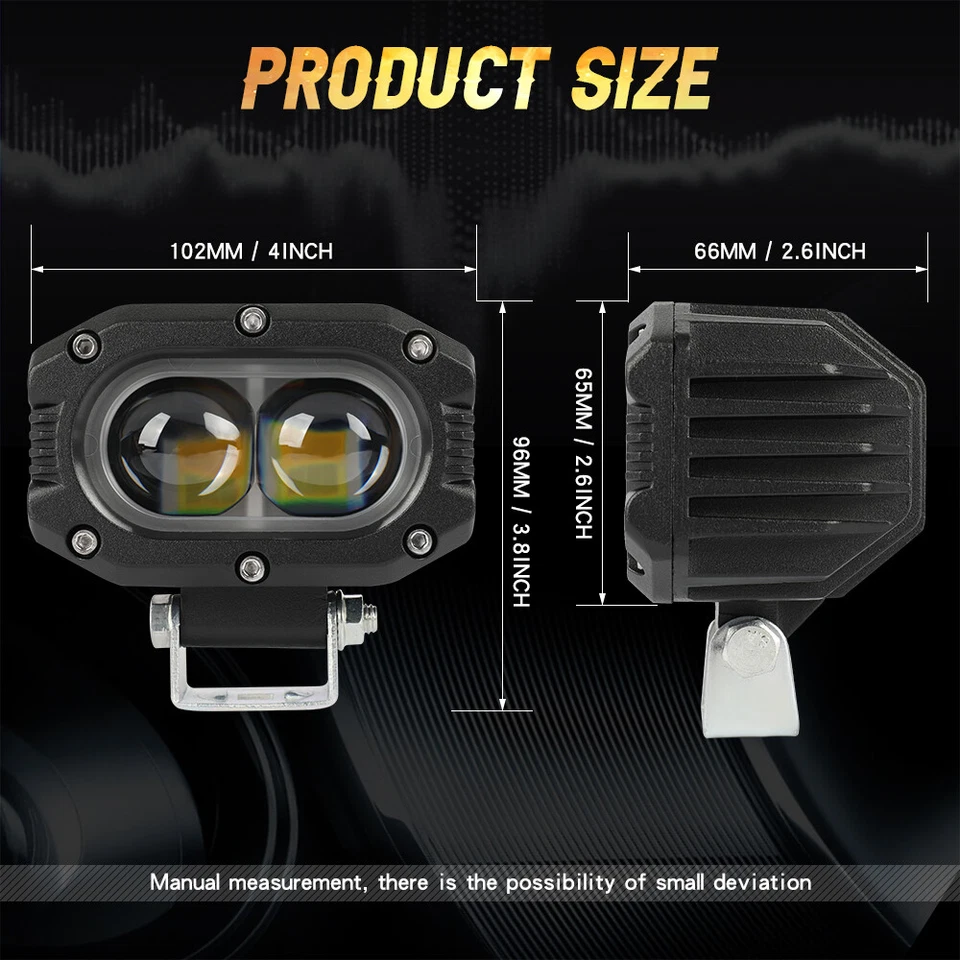 For Can-Am Maverick X3 Roof Strobe 50inch +7" LED Light Bar +4" Pods + Wires Kit - Image 4 of 4