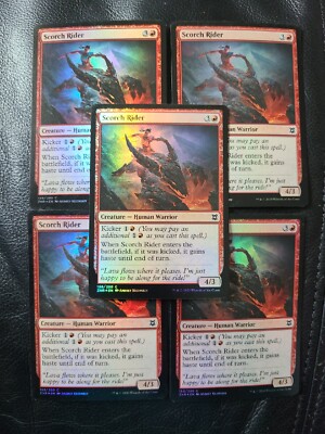MTG ZNR Scorch Rider ×5 FOIL (158/280) PACK FRESH Zendikar MAGIC Free Shipping 