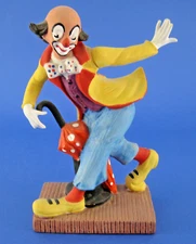 Toscany Clown Collection Figurine Umbrella Porcelain Colorful Japan