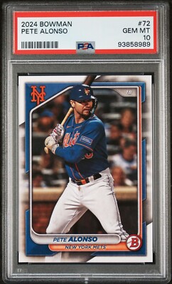 Pete Alonso Bowman Topps MLB PSA