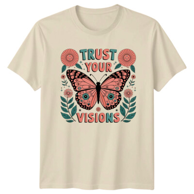 Trust Your Visions Schmetterling Retro Boho Grafik T-Shirt
