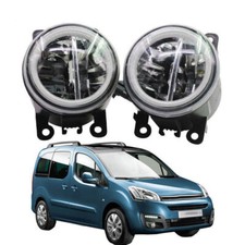 LED Fog Light + Angel Eye Rings Daytime Running Lights Fit For Citroen Berlingo