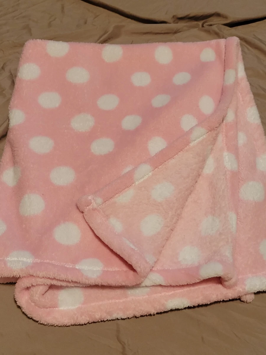 Pink polka dot baby clearance blanket