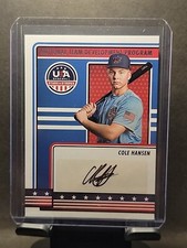 2023 USA Baseball Stars & Stripes Cole Hansen National Team Black Auto #NTDP-CH