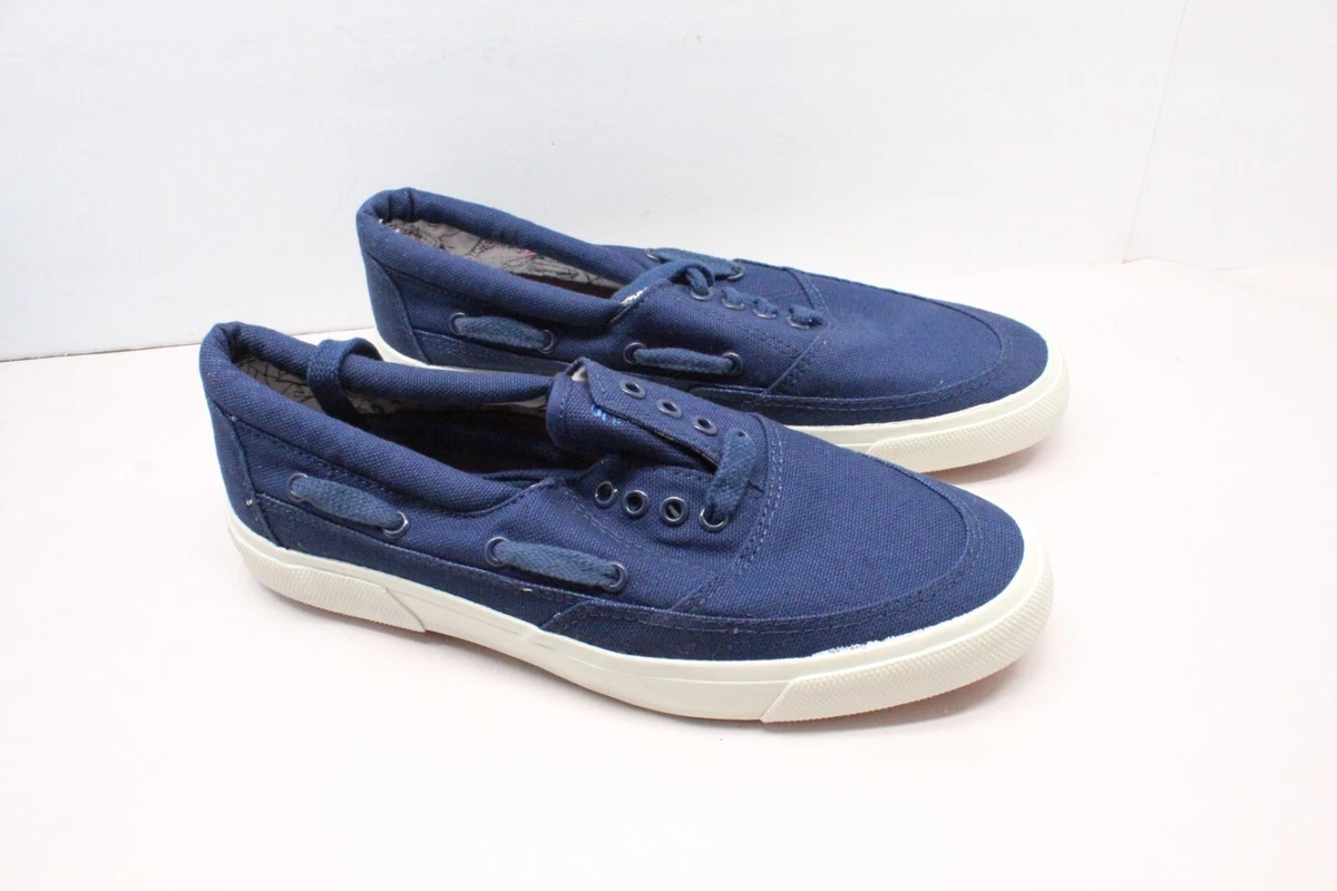Sperry blue canvas boat best sale shoe