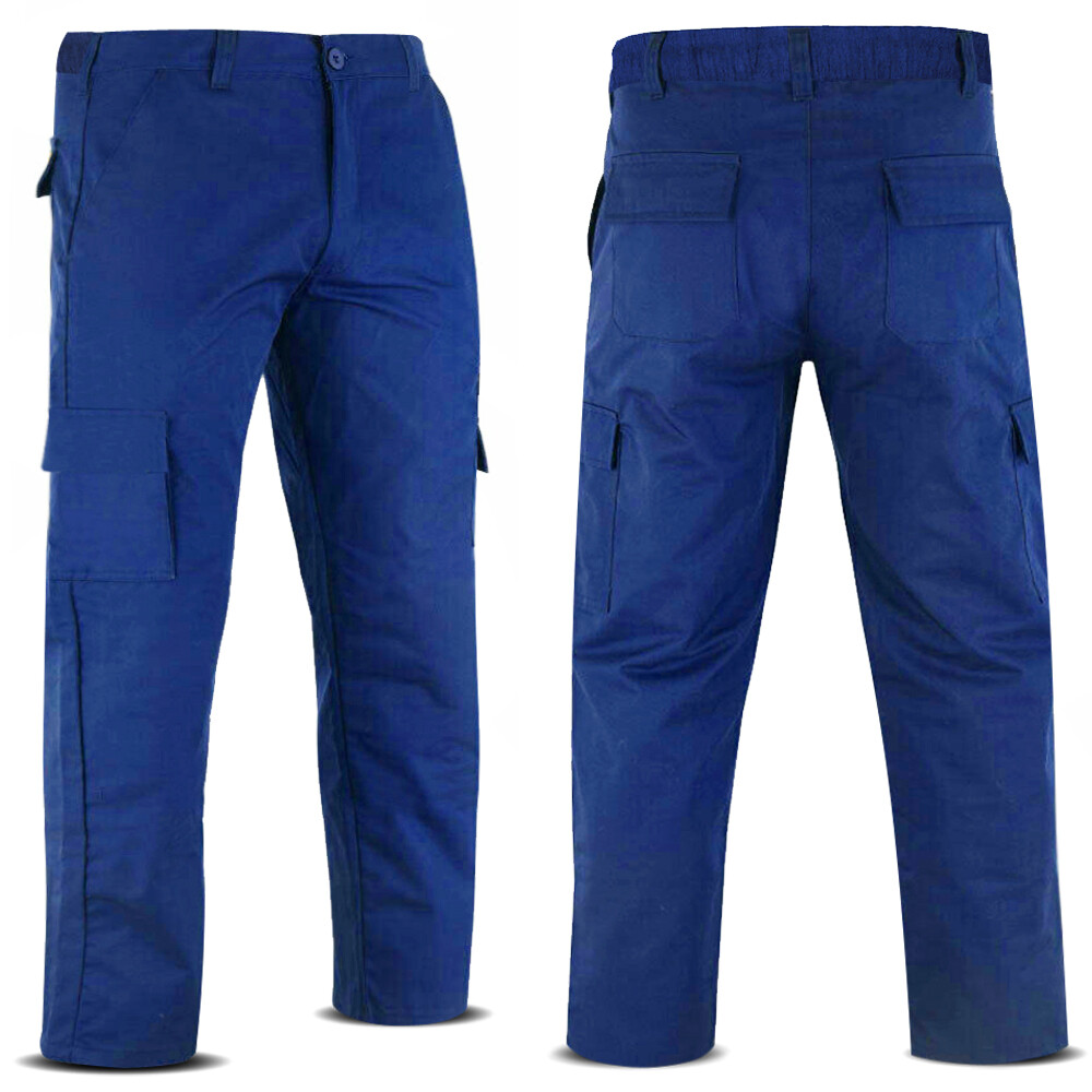 Mens Cargo Work Trousers Pants Combat Pockets Waist 32 to 62" & 3 Leg