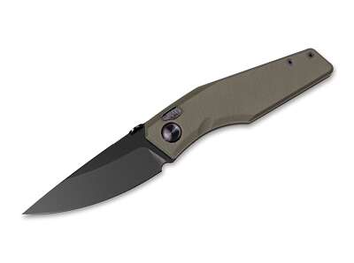 Real Steel Spectrum G10 OD Green Taschenmesser Nitro-V Button Lock   01RE392