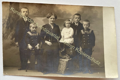 orig. Foto Ak St. Pölten Mutter Kinder um 1915