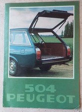 Peugeot  504 Car sales marketing Brochure 1978 PreLoved Gift
