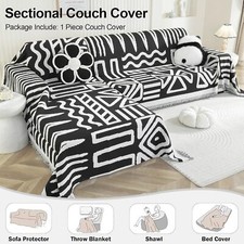 Reemony Sofa Cover Couch Throw Blanket Chenille Decor Lounge Slipcover Protector