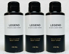 3 Bath Body Works LEGEND FOR MEN Body Spray Mist Perfume 3.7 oz