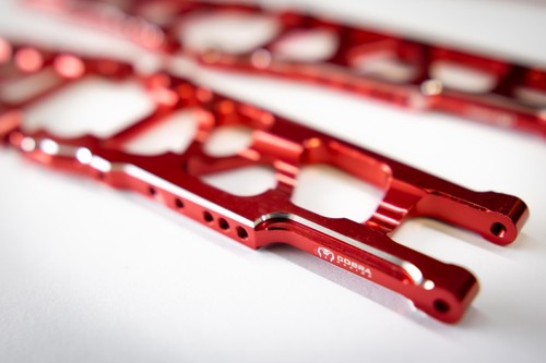 CR (F + R) Red Aluminum A-Arms For Traxxas Slash 4x4, Rustler, Stampede - Picture 7 of 11