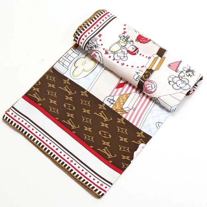 Louis Vuitton Scarf Stole Vivienne World M78127 Accessory Silk  