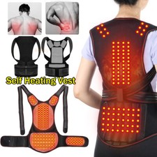 Magnetic Self Heating Back Support Tourmaline Therapy Waist Belt Shoulder Brace